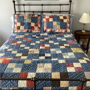 Pottery Barn Patchwork Quilt and Shams